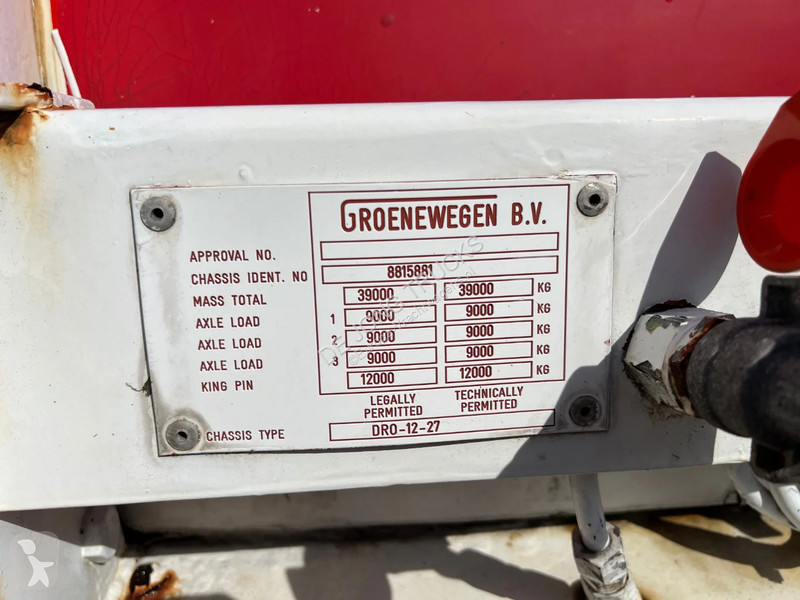 نصف مقطورة Groenewegen DRO 12 27 / 1x Lift Axle...