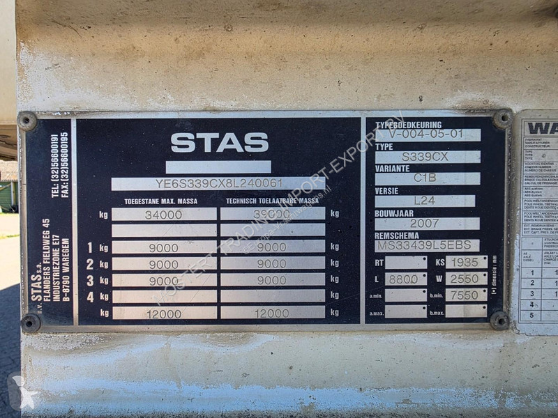 نصف مقطورة Stas ercedes - Disc Stas 3-axle...