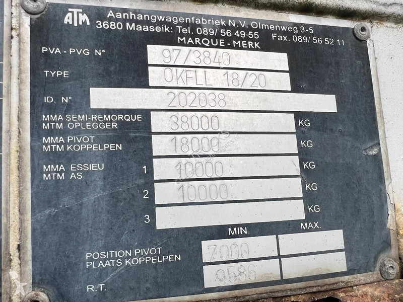 نصف مقطورة ATM 2 AXLE + HIAB 300-4