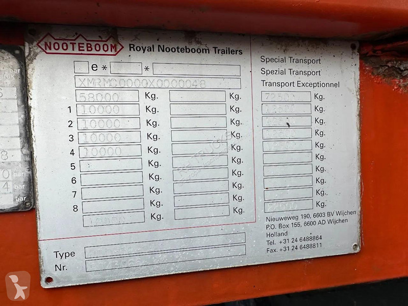 نصف مقطورة Nooteboom -58-04V 4 AXLE FORCED...