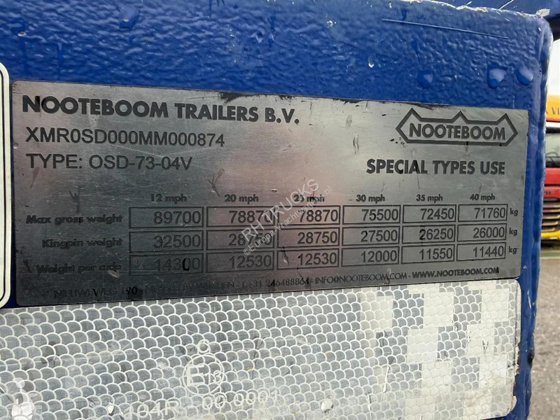 نصف مقطورة Nooteboom -73-04 V UITSCHUIFBAAR
