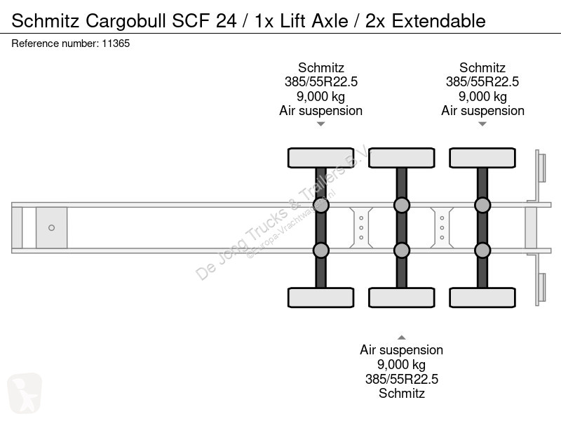 نصف مقطورة Schmitz Cargobull SCF 24 / 1x Lift...