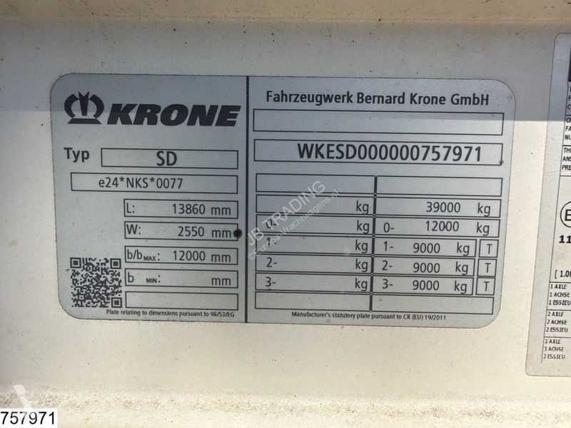نصف مقطورة Krone Tautliner
