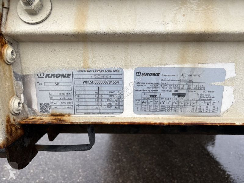 نصف مقطورة Krone SD 24 Tautliner, BPW-Achsen,...