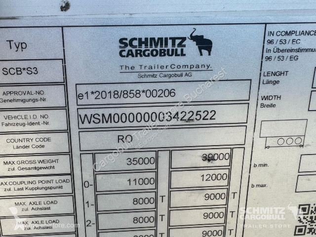 نصف مقطورة Schmitz Cargobull Curtainsider Mega