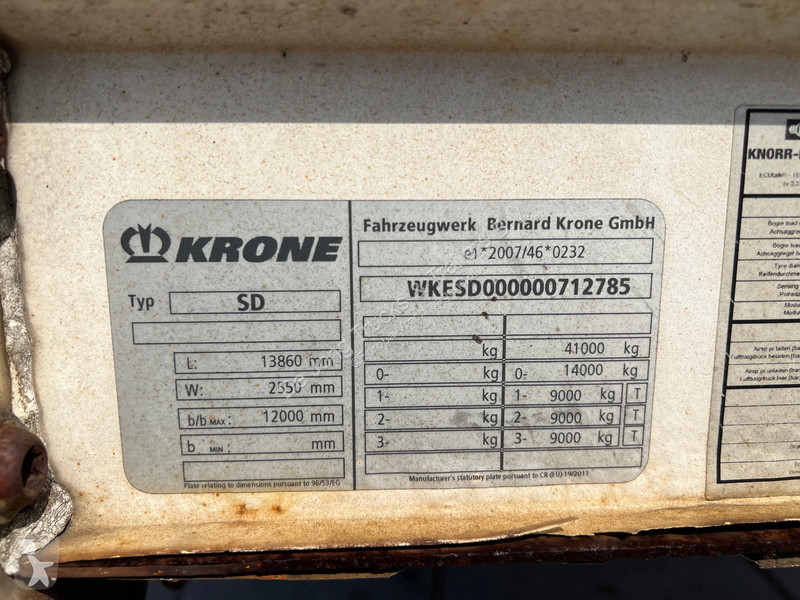 نصف مقطورة Krone / Tautliner / BPW + Disc Brakes