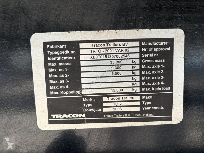 Sættevogn Tracon Uden Trailers TO 2  + 2 X BPW...
