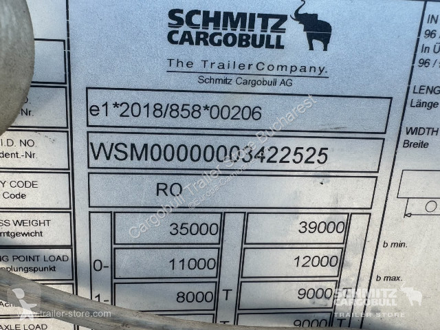 نصف مقطورة Schmitz Cargobull Curtainsider Mega