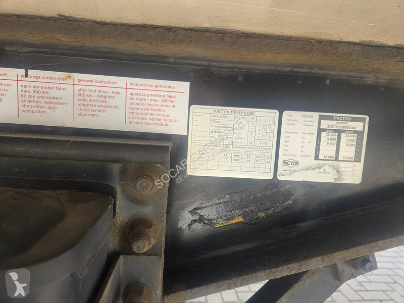 Semirimorchio Pacton TBZ230 Carrier, 2 Axle,...