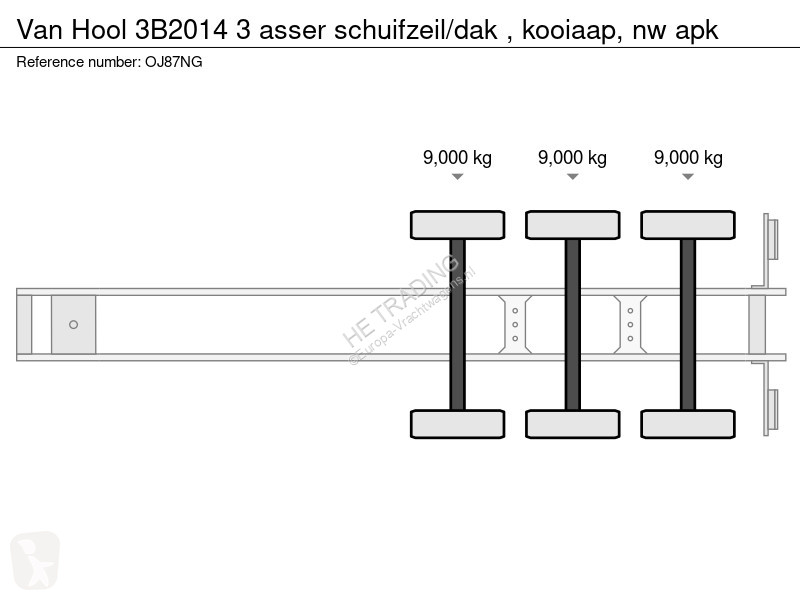Semirimorchio Van Hool 3B2014 3 asser...