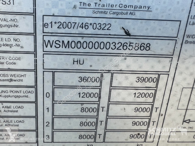 نصف مقطورة Schmitz Cargobull Curtainsider Mega