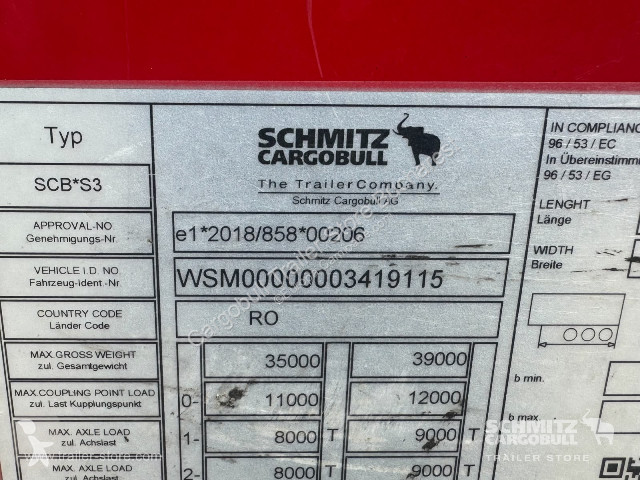 نصف مقطورة Schmitz Cargobull Curtainsider Mega
