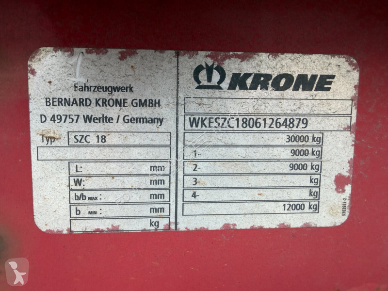نصف مقطورة Krone SCZ 18 Container-Chassi SCZ 18...