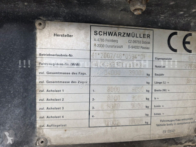 نصف مقطورة Schwarzmüller Kipper Stahl 25 Kubik