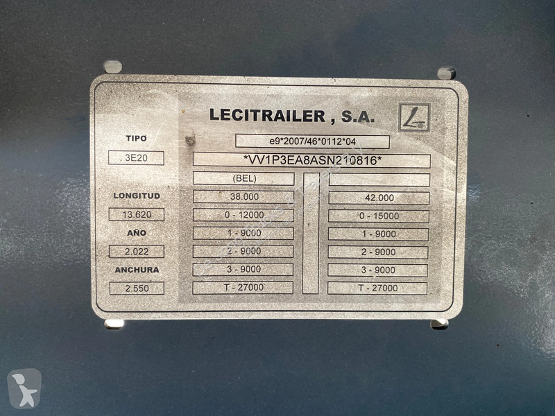 نصف مقطورة Lecitrailer 3E20 / Closed Box / SAF...
