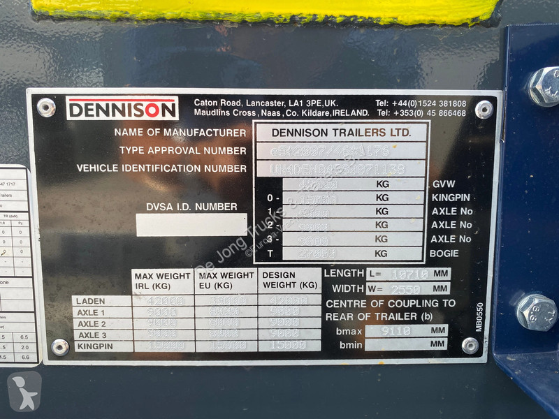 نصف مقطورة Dennison Megalift / Brand New! /...