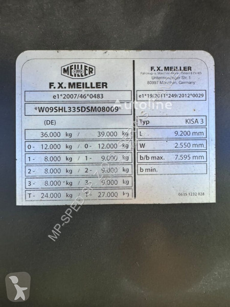 Meiller MHKA 27m3, osie BPW, 1 oś podnoszona...