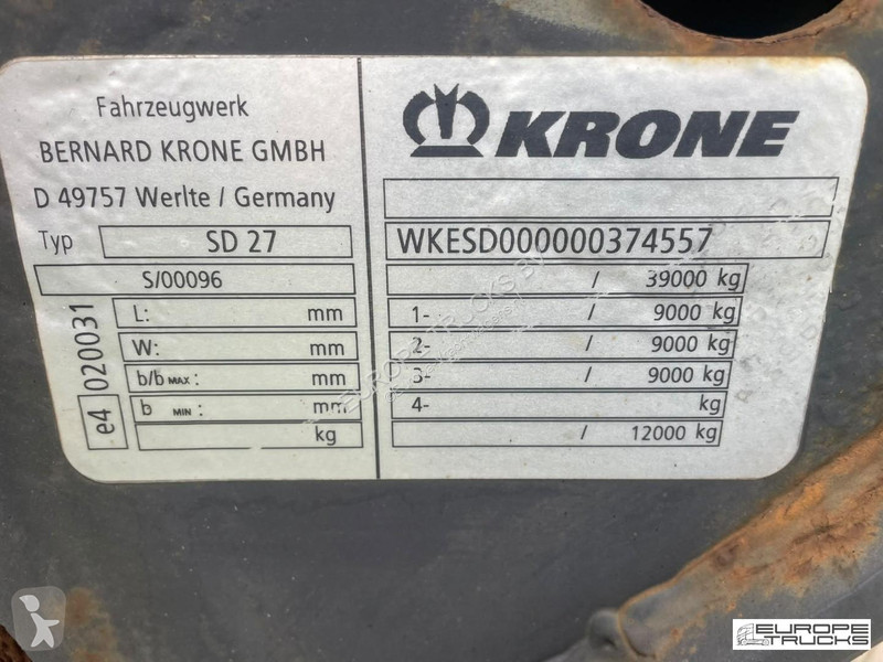 Semitrailer Krone Container Belgian Trailer -...