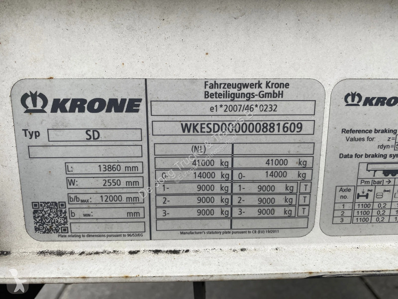 Semirremolque Krone Tautliner / Boorden /...