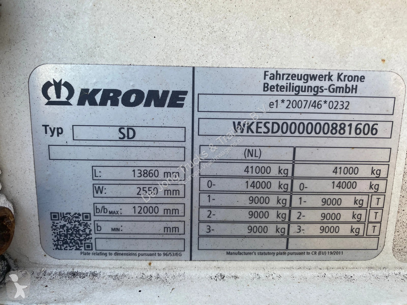 Semirremolque Krone Tautliner / Boorden /...