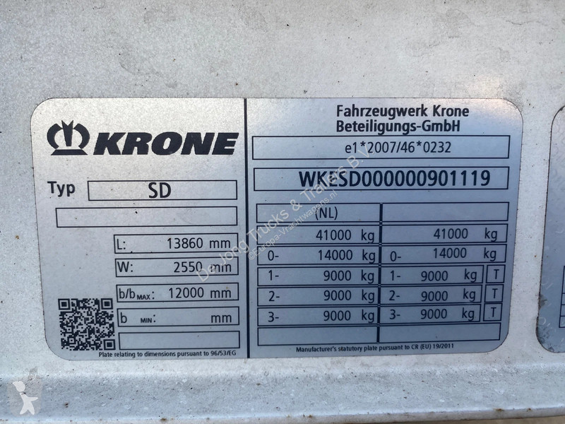 Oplegger Krone N/A  Tautliner / Boorden /...