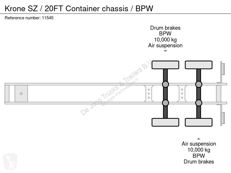 Krone SZ / 20FT Container chassis / BPW...