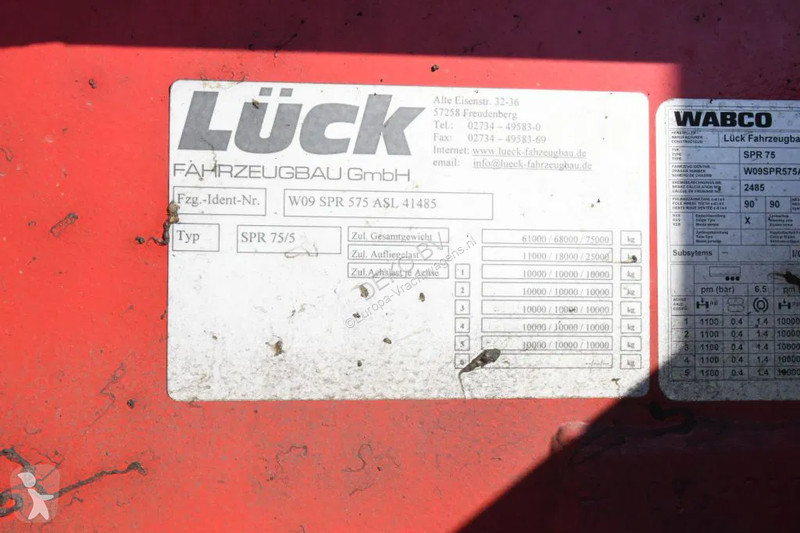 Sættevogn Lück SPR75/5  5 achse BALLAST TRAILER...