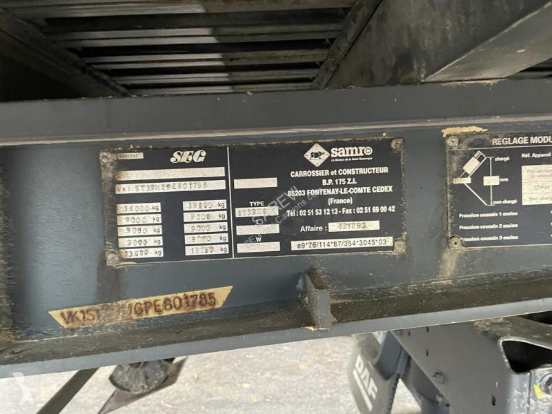 Semitrailer Socari FOND MOUVANT 88 M³ ST39WG