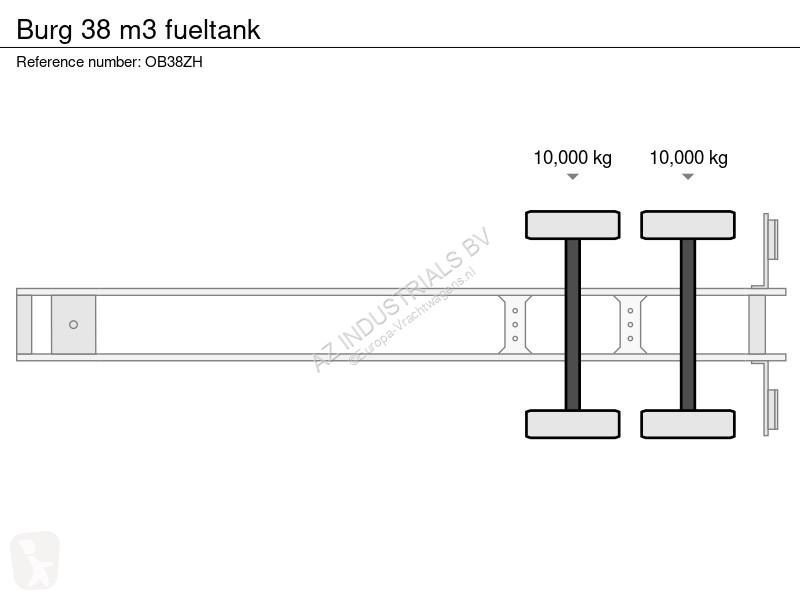 Semi reboque Burg 38 m3 fueltank