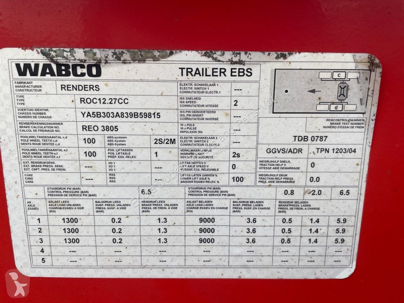 Semitrailer Renders ROC 12.27 CC DRUM BRAKES /...
