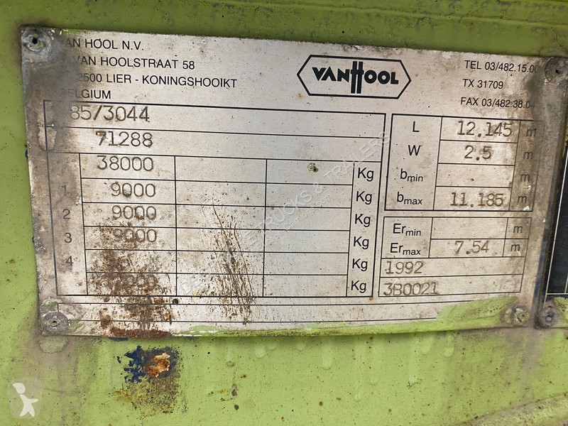 Semitrailer Van Hool 2 x 20-30-40 ft