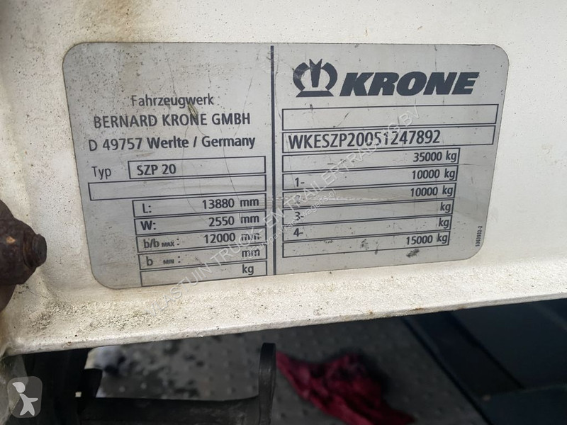 Semiremorca Krone | SCHUIFZEIL | 2500 KG...