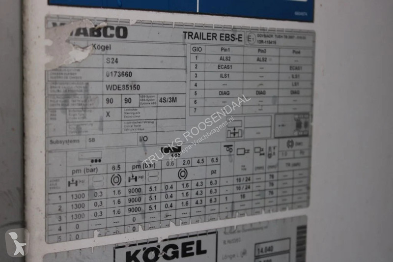 Semitrailer Kögel CARRIER VECTOR 1950 + 2.67 + ATP