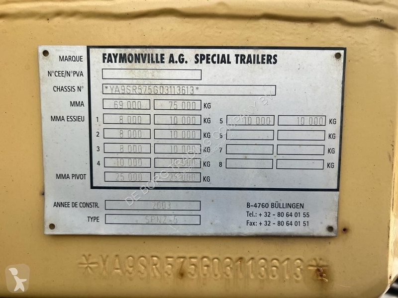 Semiremorca Faymonville SPNZ - 5 Ballast trailer