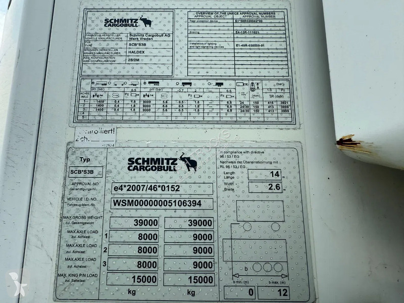 Oplegger Schmitz Cargobull THERMO KING SLXE200...