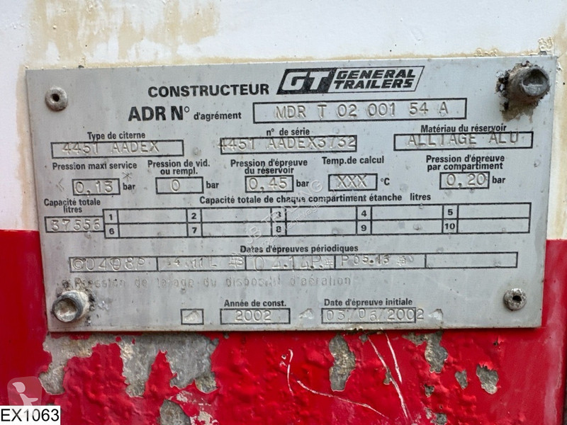 Semitrailer General Trailers Fuel 37556 Liter,...