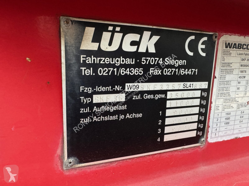 Semiremorca Lück SKF 35 LÜCK SKF 35, Stahlmulde...