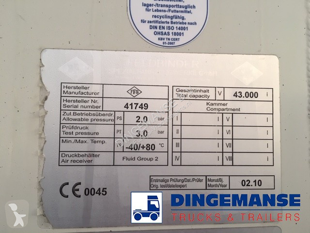 Semiremorca Feldbinder Powder tank alu 43 m3 /...