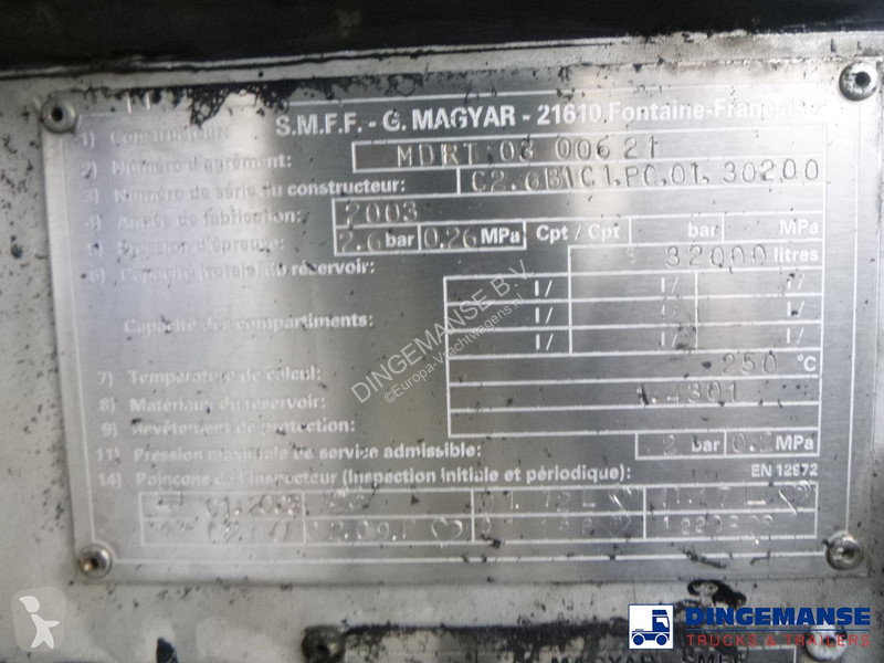 Semiremorca Magyar Bitumen tank inox 31.8 m3 /...