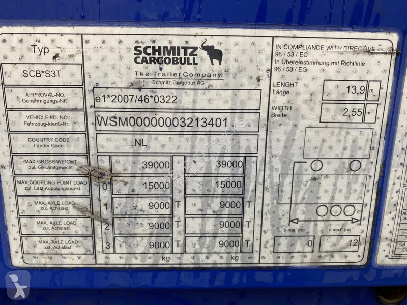 Oplegger Schmitz Cargobull SCB*S3T / Tautliner...