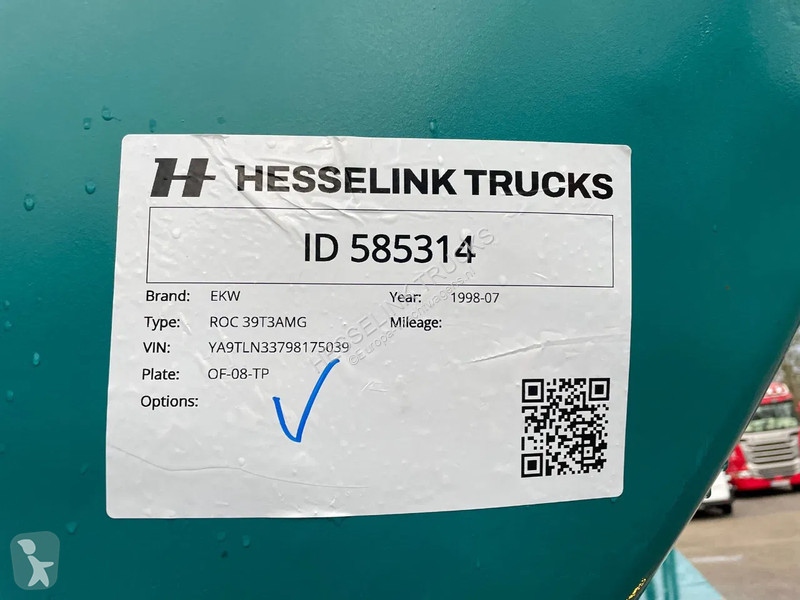 Semi reboque EKW 36m3 RVS Mestoplegger 2x...
