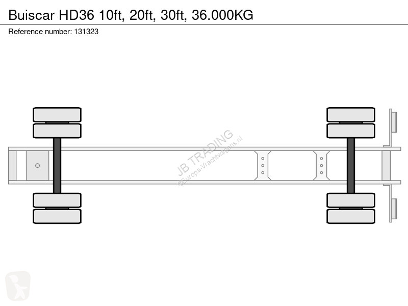 Semi reboque  HD36 10ft, 20ft, 30ft, 36.000KG