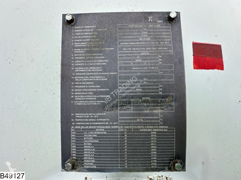 Semiremorca OMSP Macola Gas 56100 Liter, LPG...