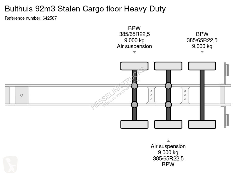 Semiremorca Bulthuis 92m3 Stalen Cargo floor...