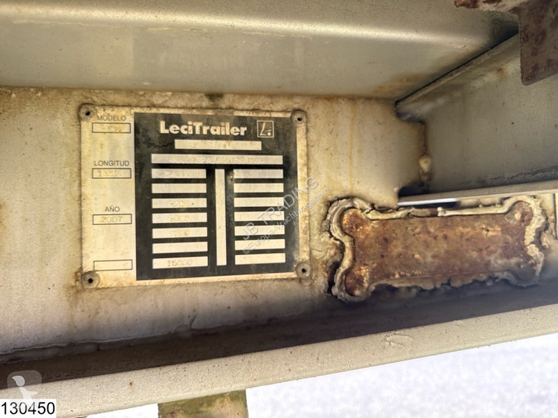 Semitrailer Lecitrailer open laadbak HIAB, Remote