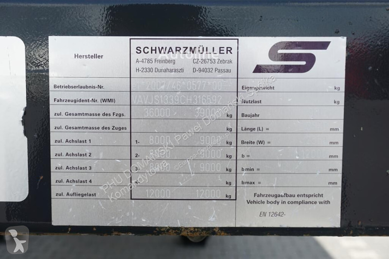 Semitrailer Schwarzmüller BURTOWA / BUDOWLANA /...