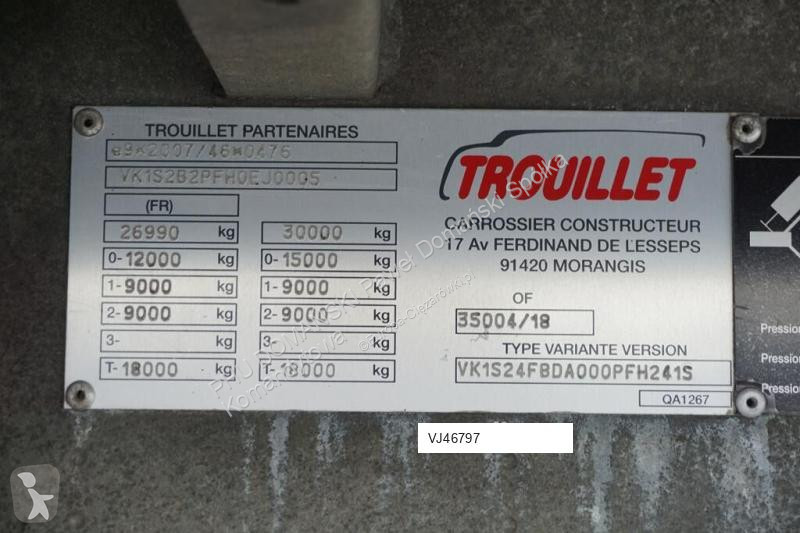 Oplegger Trouillet / KONTENER / 2 OSIE / ROLETA