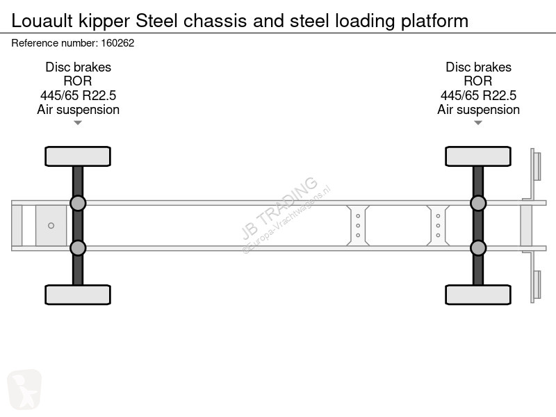 Semiremorca Louault kipper Steel chassis and...