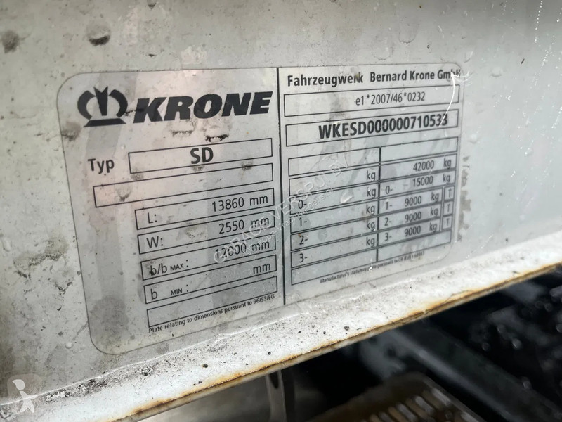 Semi remorque Krone Schuifzeilen / BPW-assen