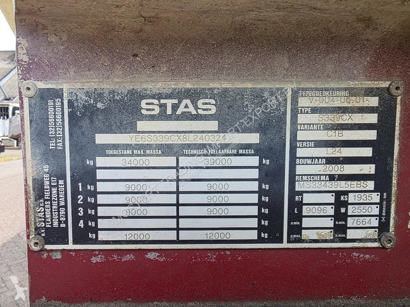 نصف مقطورة Stas S339CX Stas S339CX Tipper 2008...